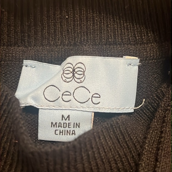 FINAL PRICE NWT CeCe Black Long Sleeve Dress - Picture 8 of 8